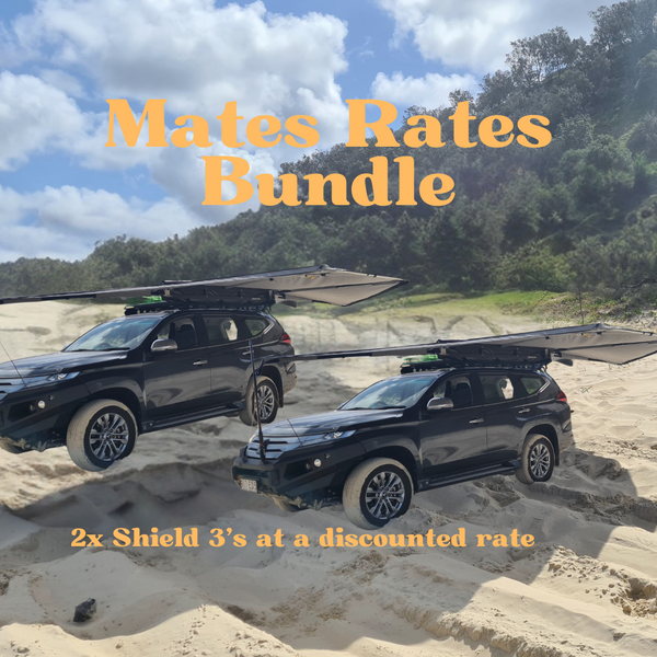 SALE MATES RATES 2 x OUTBOUND Shield 3 Freestanding Awning- 180 degree